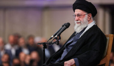 Iran's Supreme Leader Ayatollah Ali Khamenei speaks during a meeting in Tehran