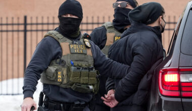 Members of U.S. Immigration and Customs Enforcement (ICE) conduct raids in Minneapolis