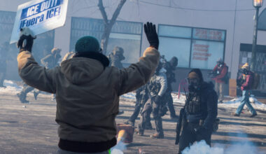 Scene of a shooting involving federal immigration agents in Minneapolis