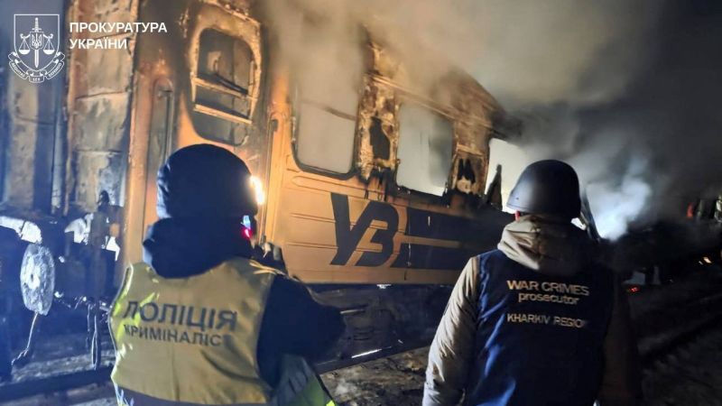 Russia strikes civilian train in Ukraine, killing five, in an attack Zelensky calls ‘terrorism’