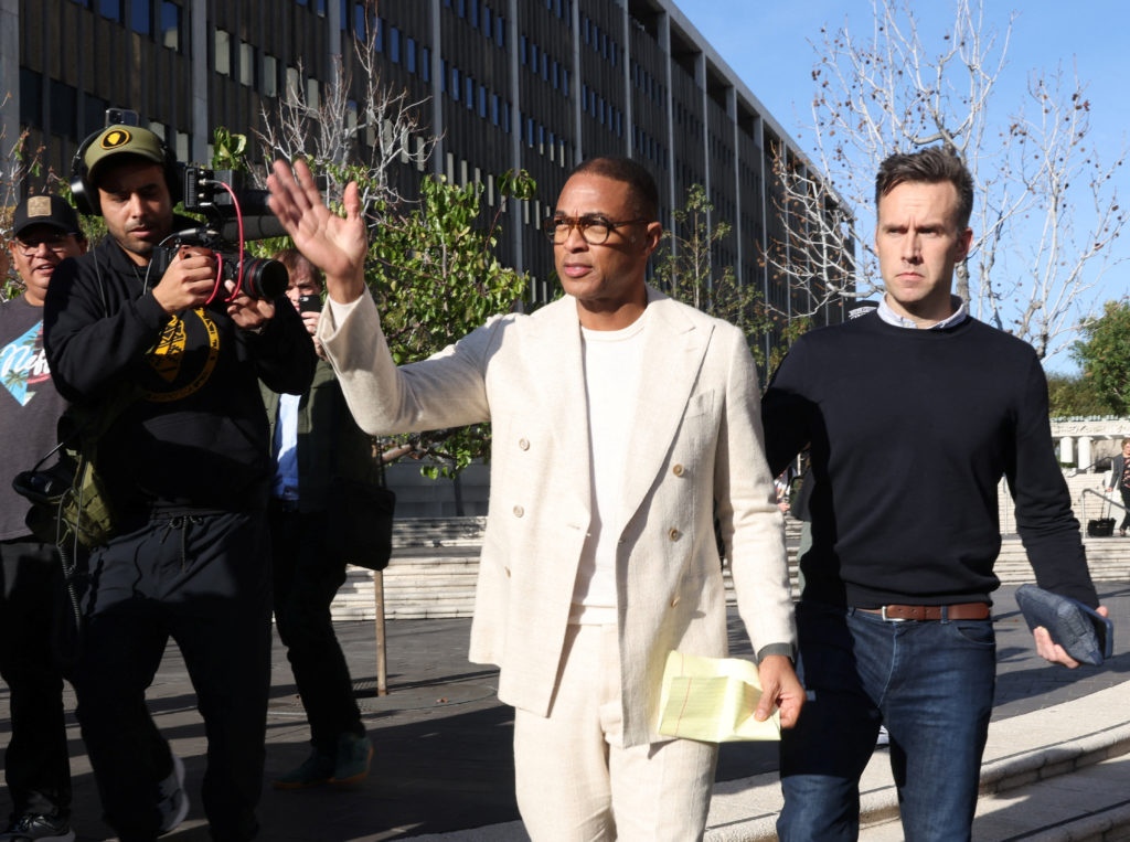 Former CNN anchor Don Lemon leaves federal court after an appearance following his arrest for involvement in a protest at ...