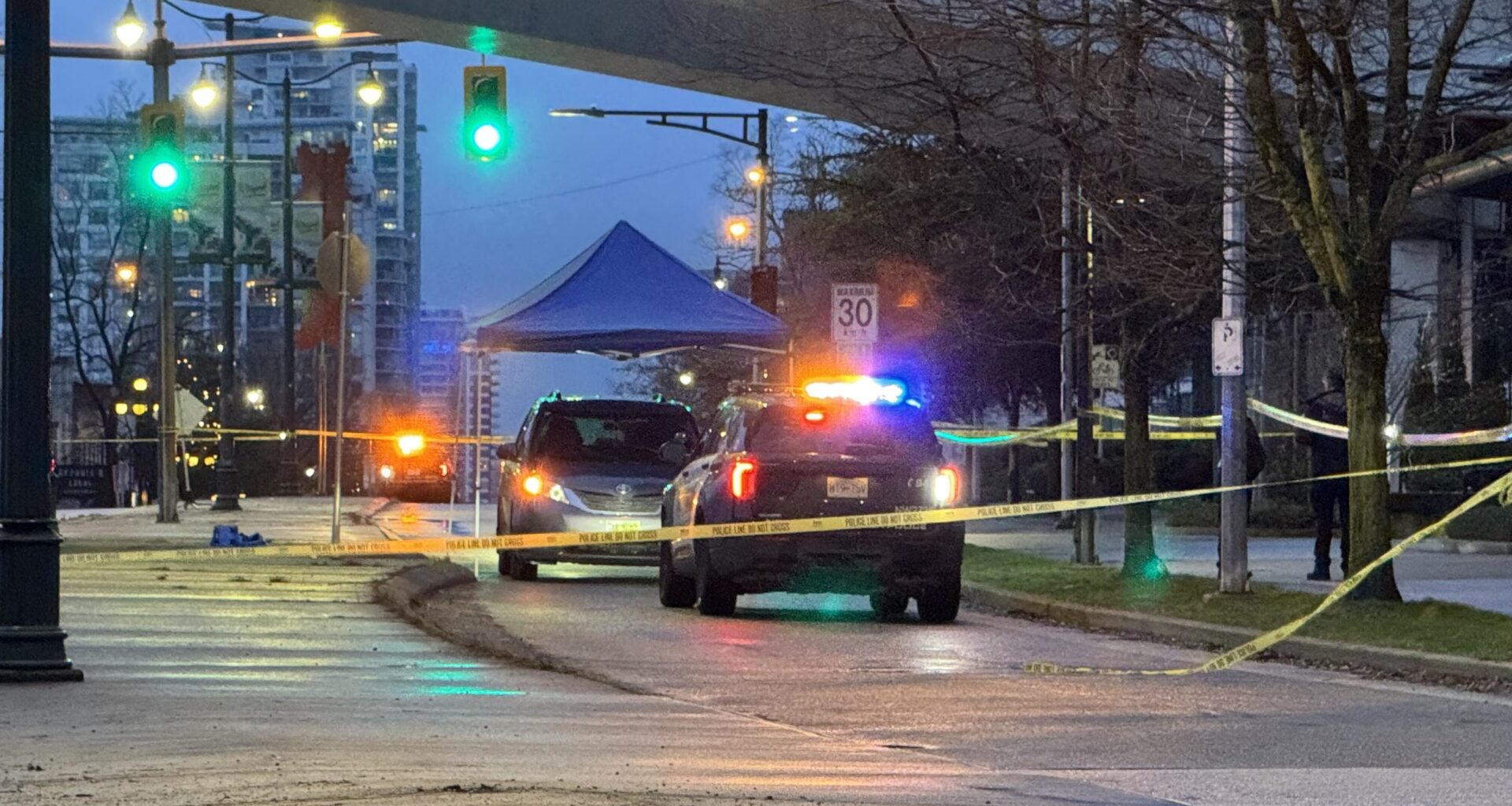 New Westminster's Columbia Street closed after shooting