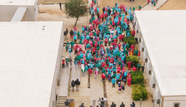 Detained immigrant families protest inside Texas facility