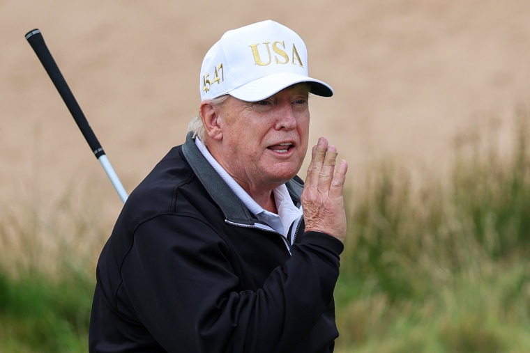 U.S. President Donald Trump Visits Scotland For Golfing Getaway