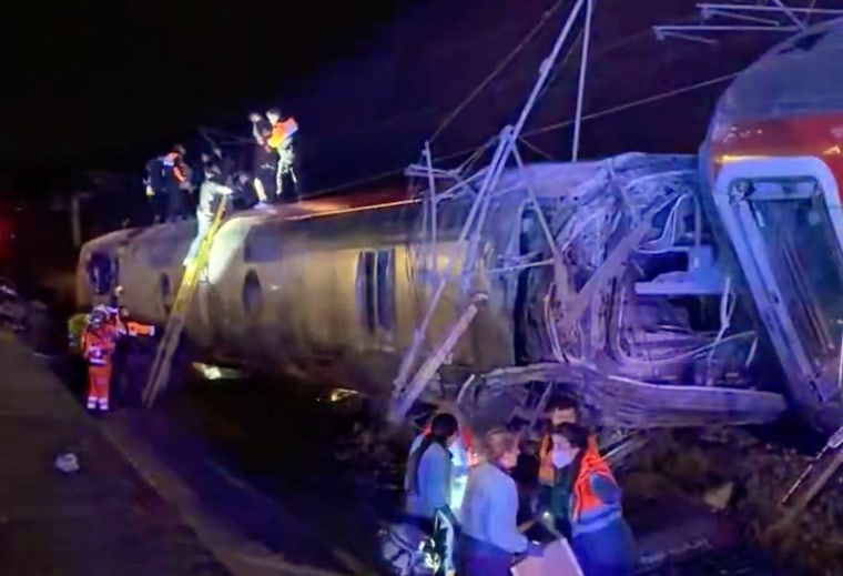 Image: SPAIN-RAILWAY-ACCIDENT-TRANSPORT