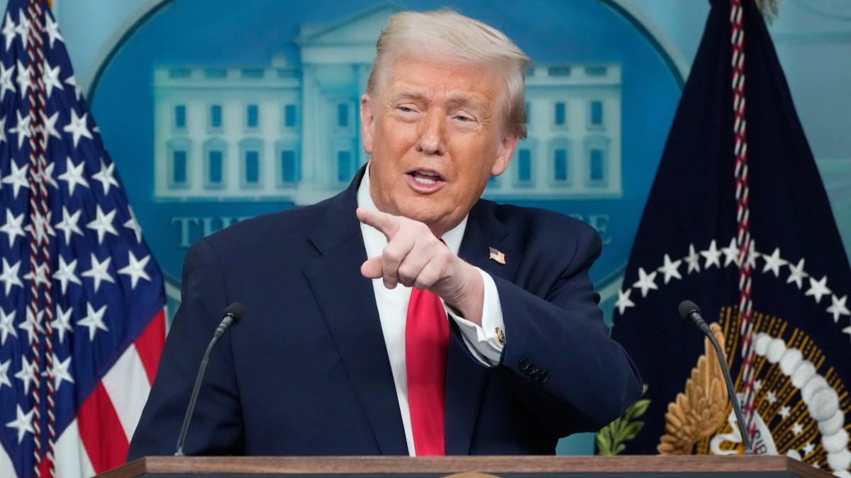 President speaks at White House as Greenland warns of possible conflict