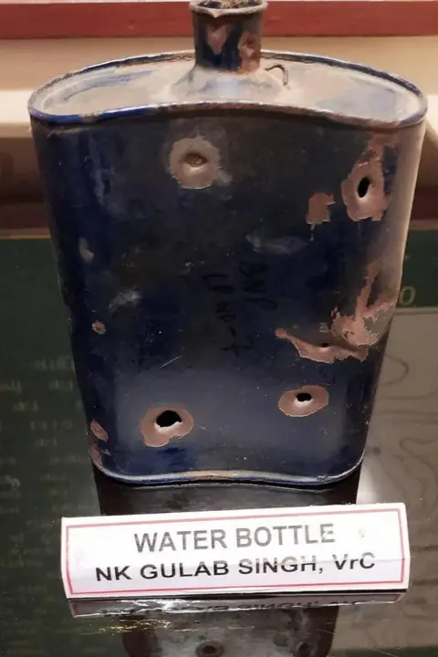 Kulpreet Yadav A bullet-riddled flask retrieved from the site of the battle at a museum in Rewari town in Haryana to honour the memory of Rezang La warriors