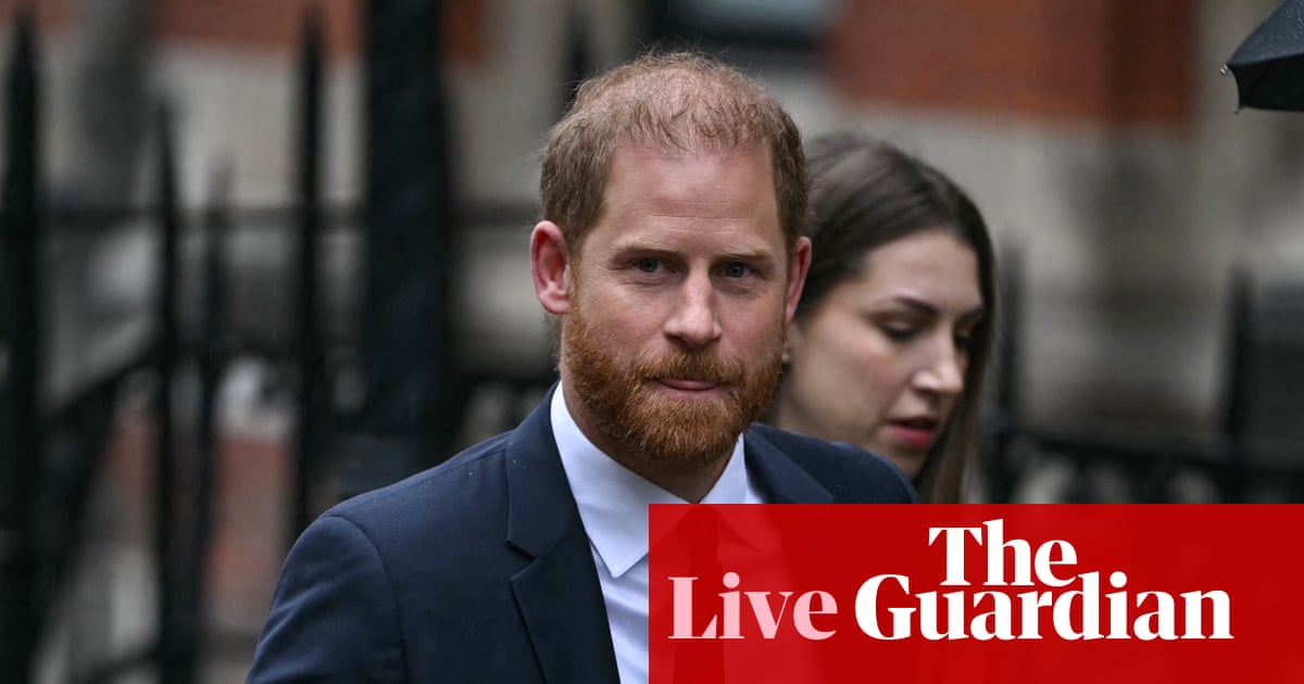 Prince Harry v Daily Mail live: Duke of Sussex testifies in court | Media