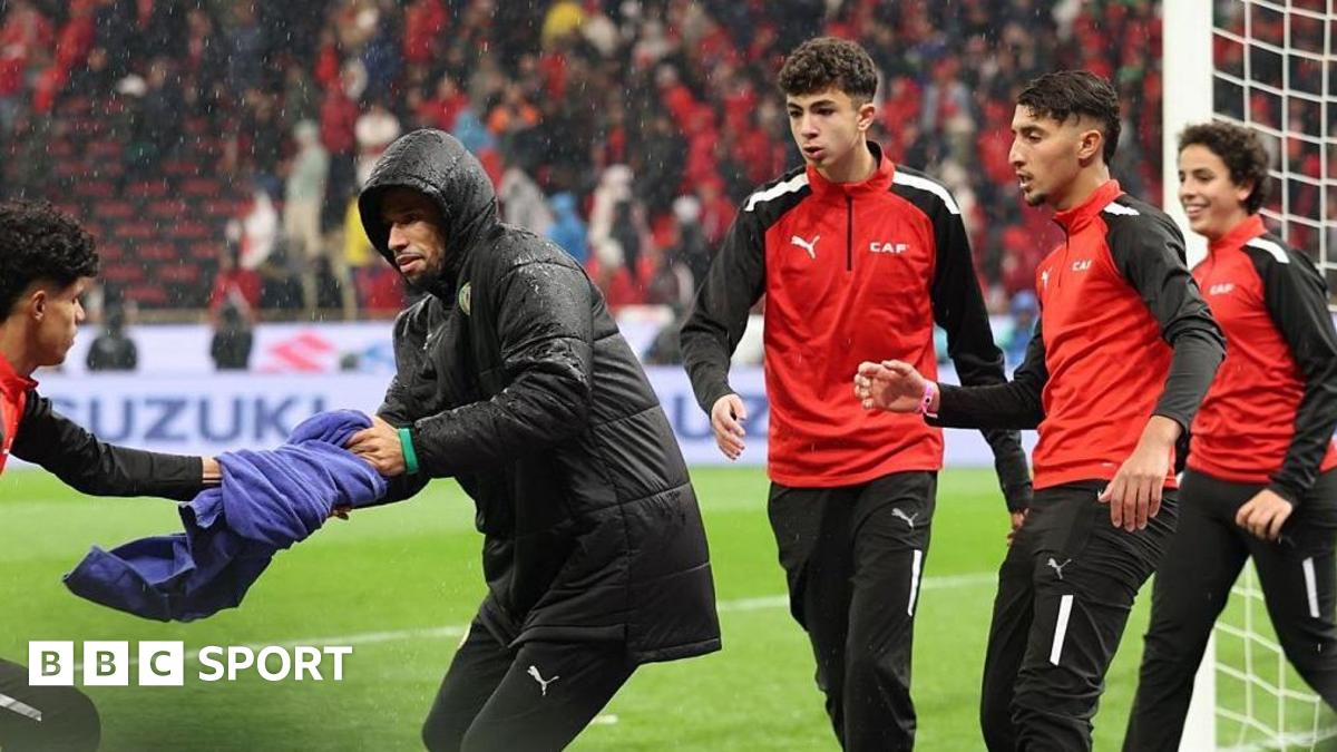 A graphic of Premier League players from every team in the division in 2025-26 season, with the Premier League trophy in front of them.