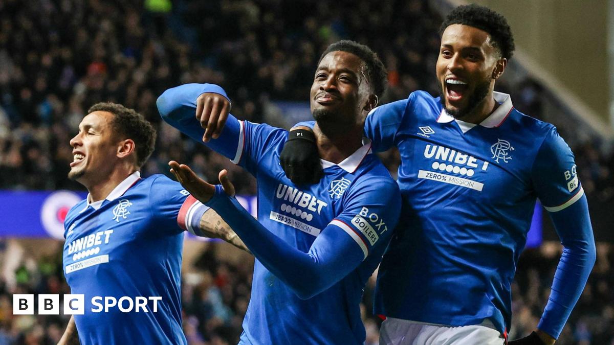 Rangers players celebrate
