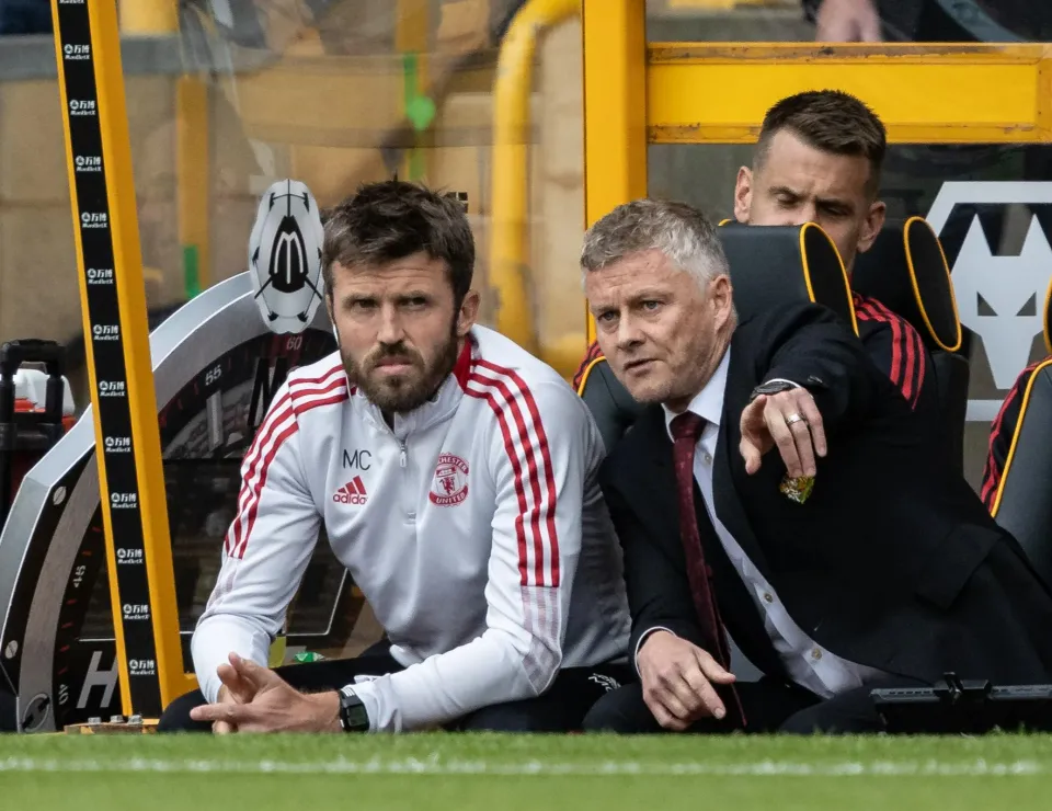Michael Carrick and Ole Gunnar Solskjaer.