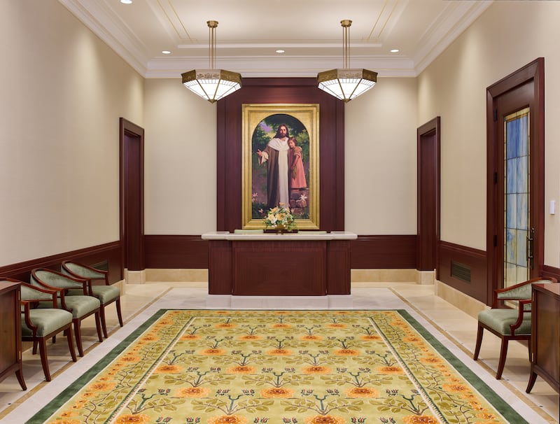 The recommend desk inside the Burley Idaho Temple.