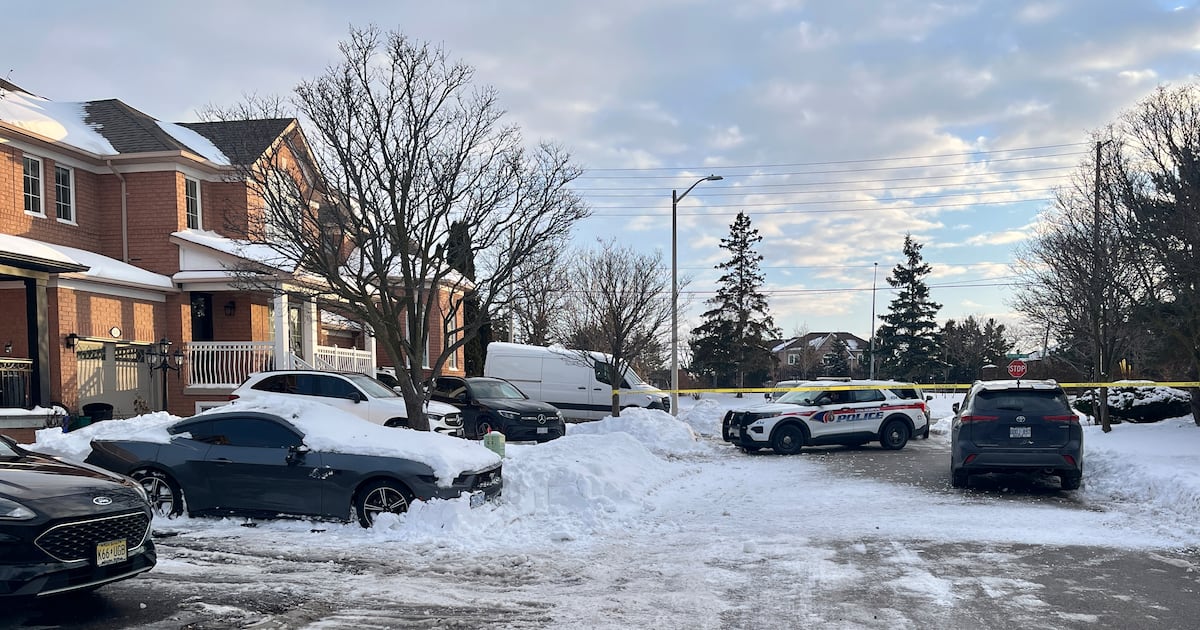 Vehicle shot at in Vaughan driveway, no injuries