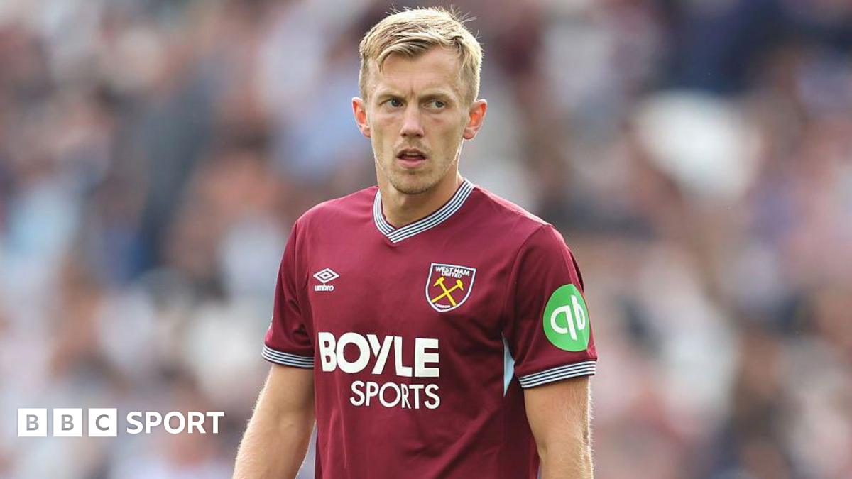 James Ward-Prowse wearing a claret West Ham shirt