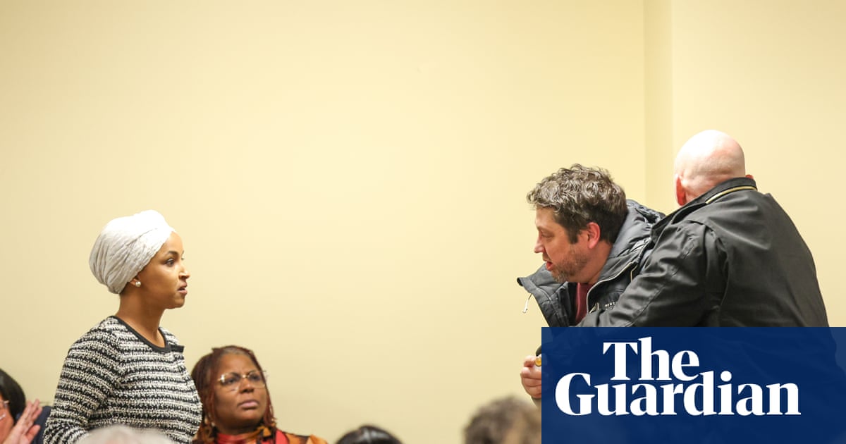 Lawmakers condemn ‘disgusting’ attack on Ilhan Omar at Minneapolis town hall | Ilhan Omar