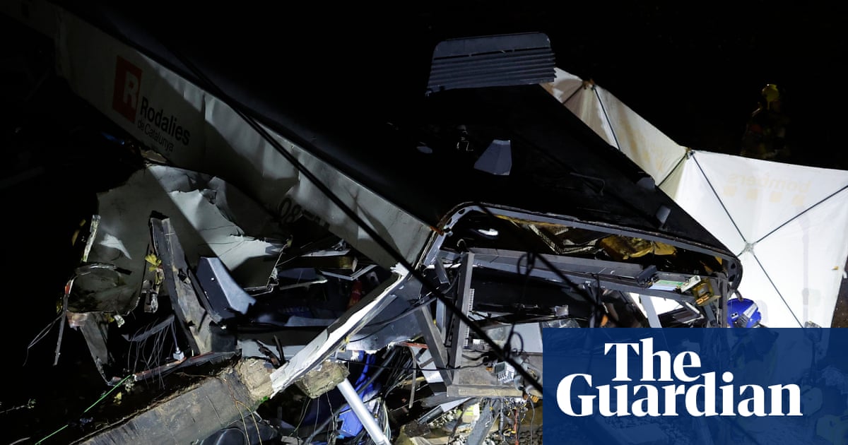 Commuter train near Barcelona hits collapsed wall killing driver and injuring nearly 40 | Spain