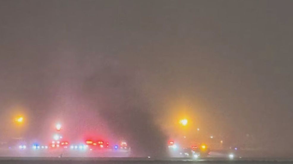 Plane crashes during take-off at the Bangor International Airport with 6 on board (WABI via CNN Newsource)