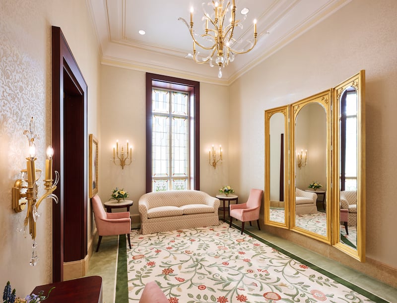 The brides' room inside the Burley Idaho Temple.