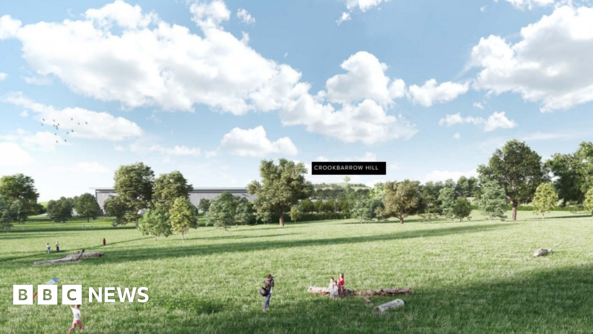 A computer genertaed image of people playing in an open field.