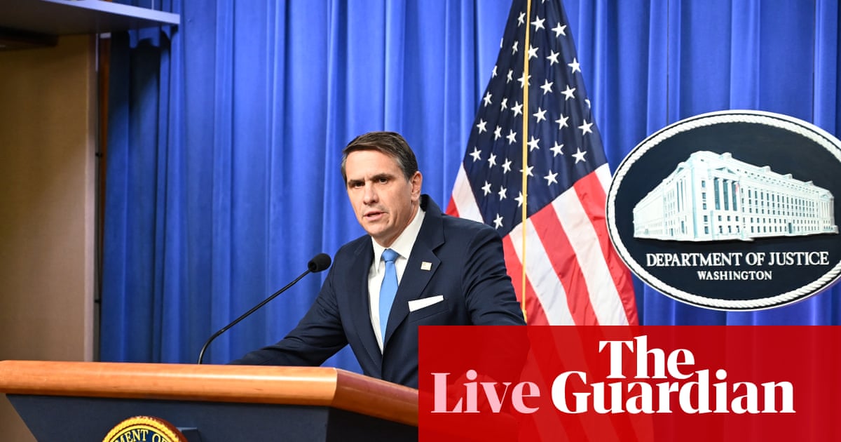 Department of Justice ‘did not protect’ Trump when reviewing Epstein files, says deputy attorney general – US politics live | Jeffrey Epstein