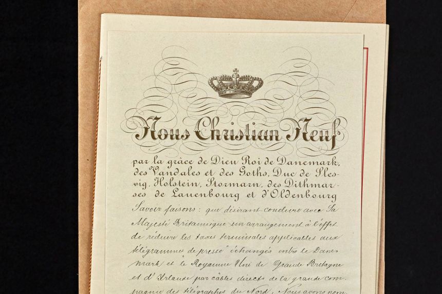  A portion of the Lansing Declaration from the Danish National Archives.