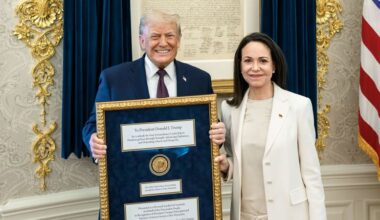Venezuela’s Machado gave Trump her Nobel prize. In return she received a swag bag but no promise of support
