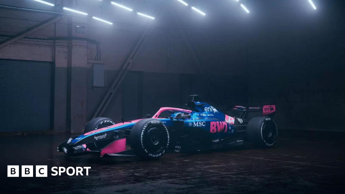 Alpine official launch photo of their 2026 livery on a show car