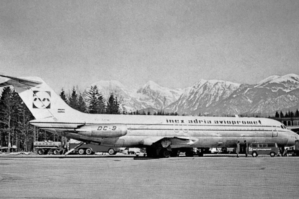PA Images via Getty A Yugoslav Airlines Douglas DC-9, similar to the plane that exploded in 1972.