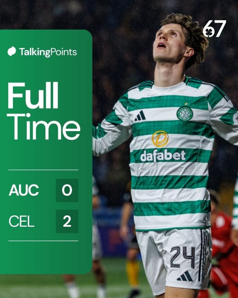 Johnny Kenny of Celtic celebrates scoring the opening goal during the Scottish Gas Scottish Cup Fourth Round match between Auchinleck Talbot and Celtic