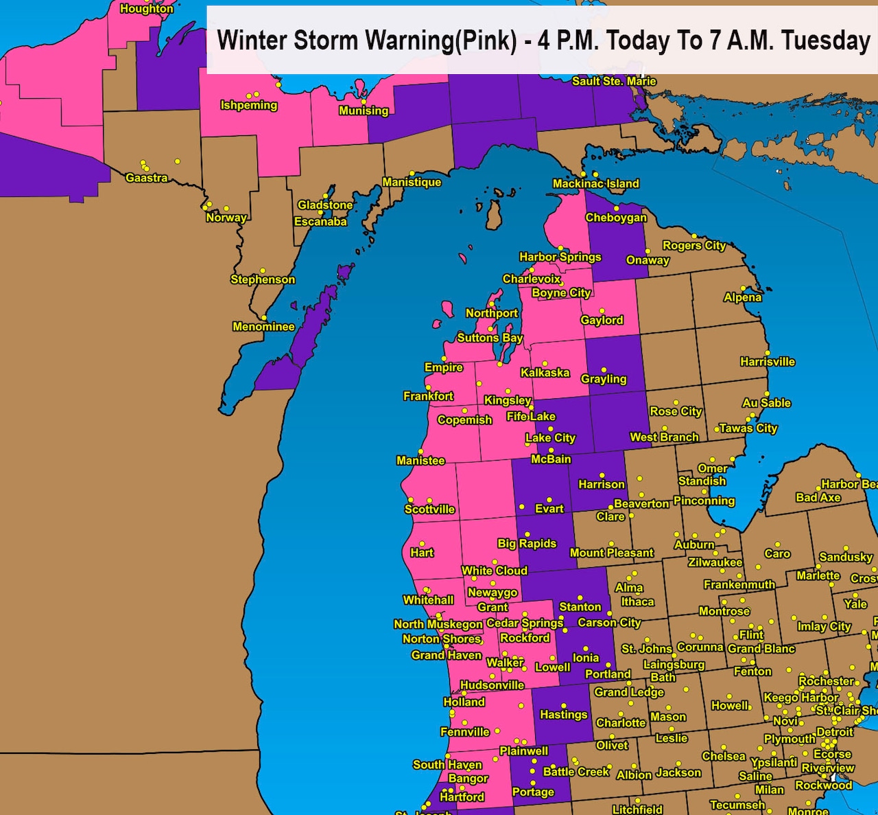 Winter storm warning
