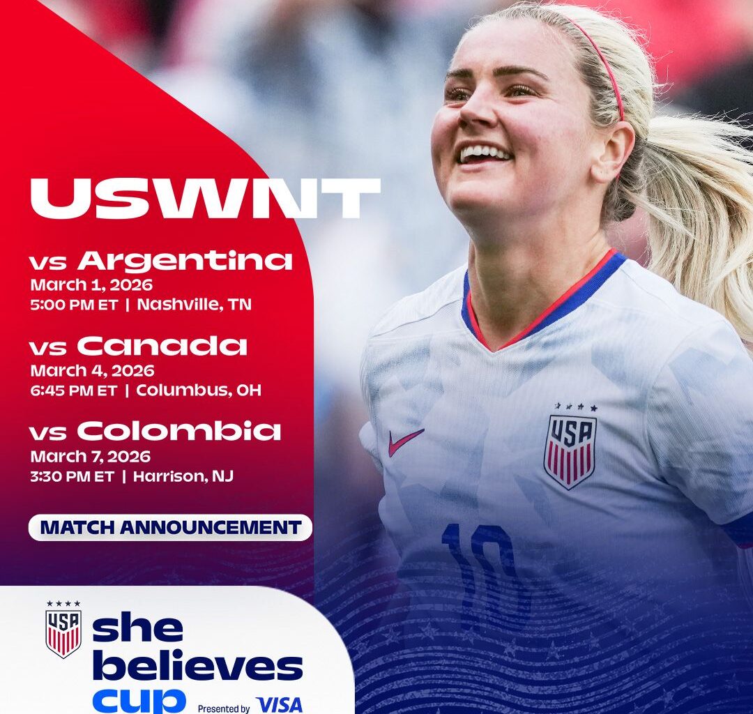 The 2026 SheBelieves Cup, Presented By Visa, Will Feature The USA, Argentina, Canada And Colombia