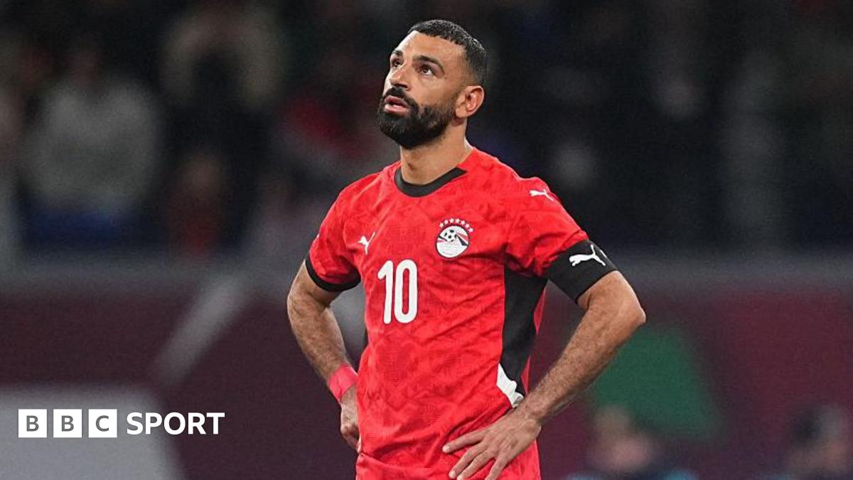 Mohamed Salah looks on sadly after Egypt's Afcon semi-final loss