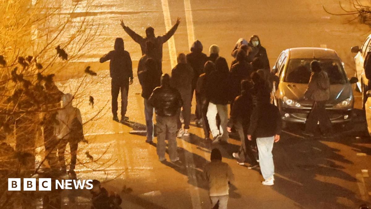 Iranians protest on a street in Tehran, Iran (8 January 2026)