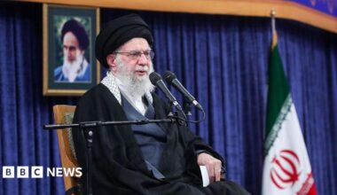 Iran's Supreme Leader Ali Khamenei speaks speaks in Tehran on 3 January 2026