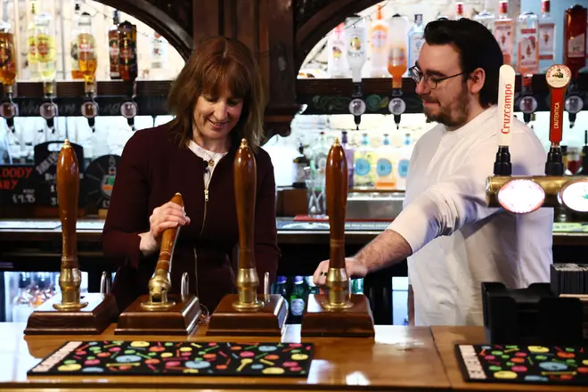 Chancellor Rachel Reeves Visits A Pub In Southeast London Following Government Announcement On Pub Support Package