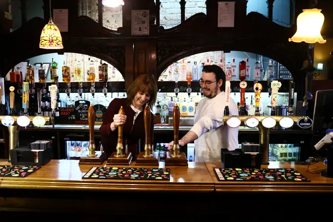 Chancellor Rachel Reeves Visits A Pub In Southeast London Following Government Announcement On Pub Support Package