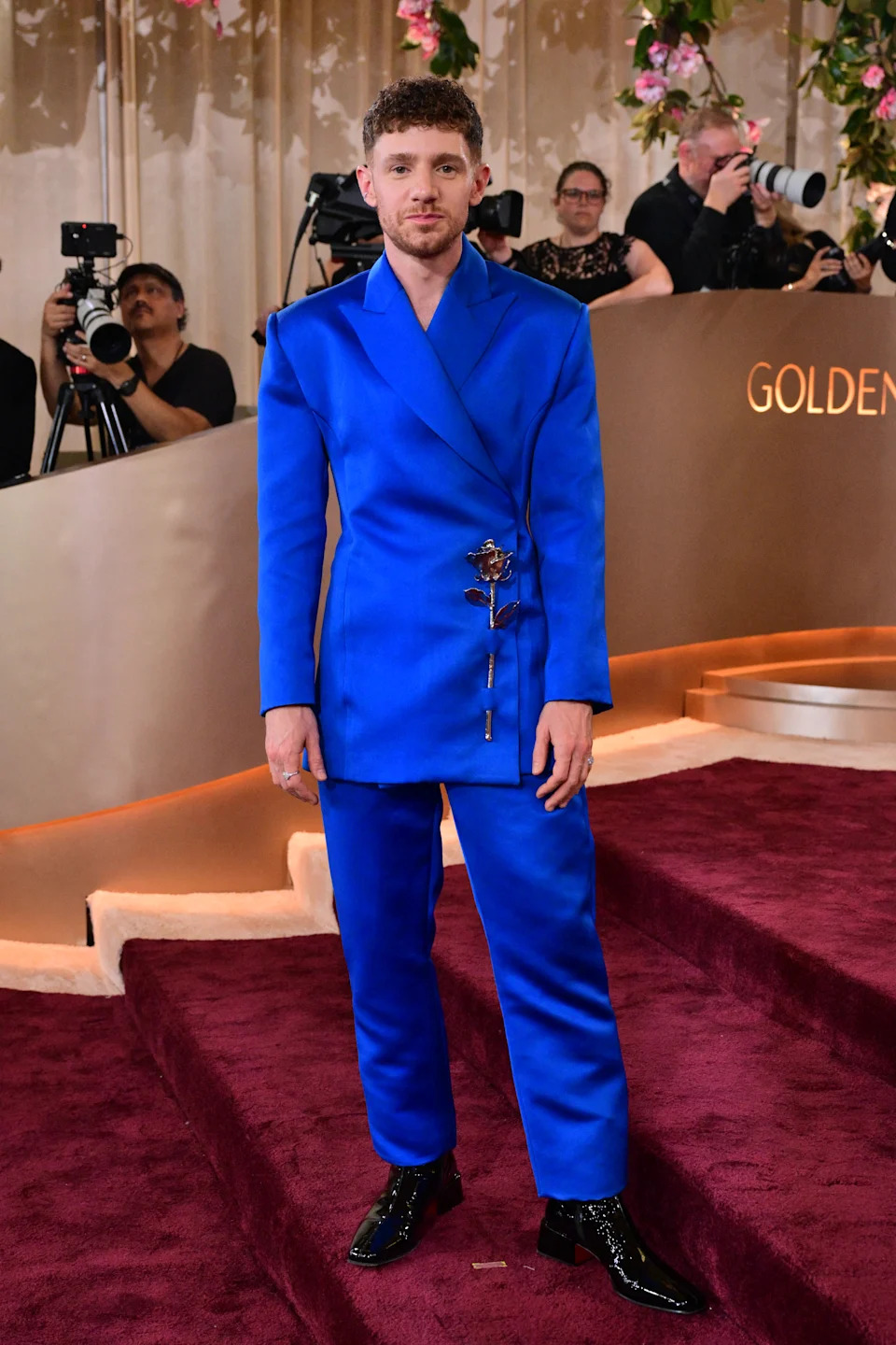 US actor Chris Perfetti attends the 83rd annual Golden Globe Awards at the Beverly Hilton hotel in Beverly Hills, California, on January 11, 2026. (Photo by Frederic J. Brown / AFP via Getty Images) / -- IMAGE RESTRICTED TO EDITORIAL USE - STRICTLY NO COMMERCIAL USE --
