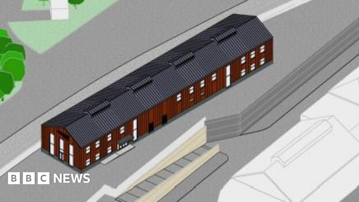 An artist's impression of a two-storey building submitted as part of a planning application by Network Rail for its Blast Lane site in Sheffield.