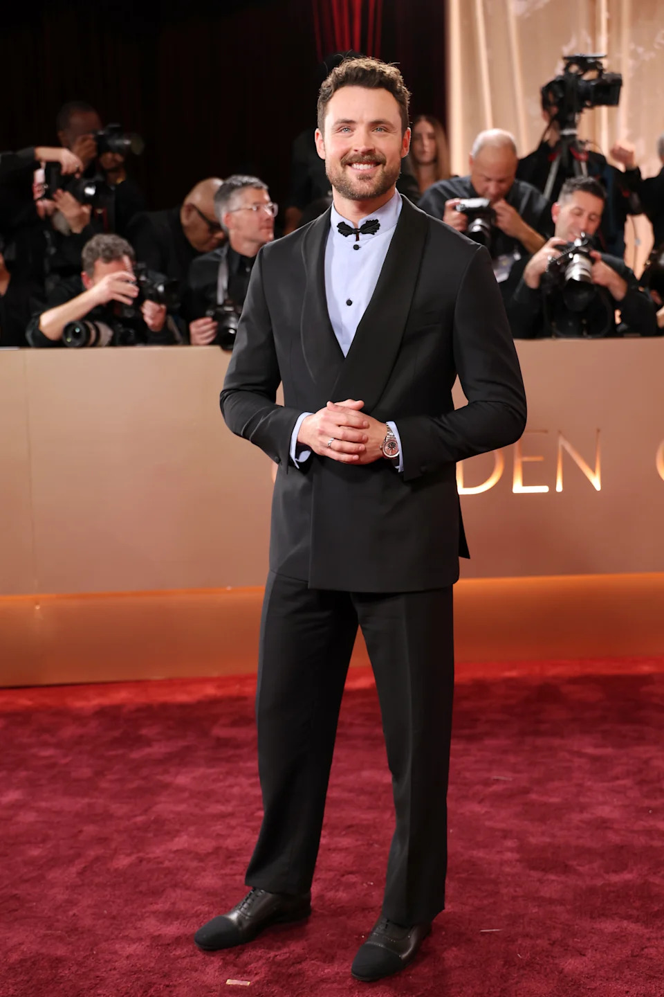 BEVERLY HILLS, CALIFORNIA - JANUARY 11: (FOR EDITORIAL USE ONLY) Dylan Efron attends the 83rd annual Golden Globe Awards at The Beverly Hilton on January 11, 2026 in Beverly Hills, California. (Photo by Kevin Mazur/Getty Images)