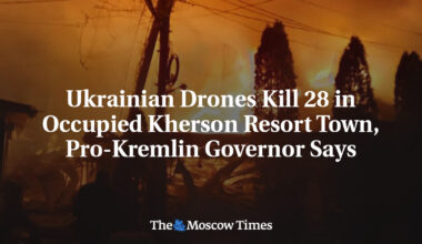 Ukrainian Drones Kill 28 in Occupied Kherson Resort Town, Pro-Kremlin Governor Says