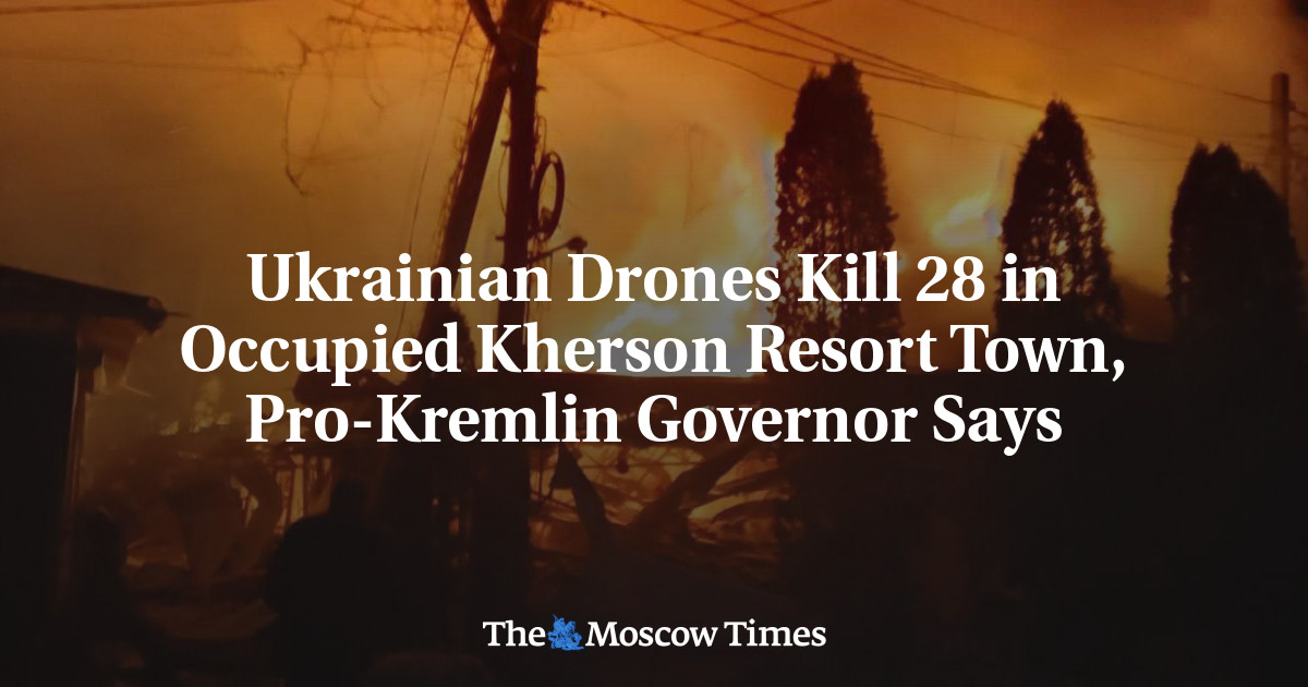 Ukrainian Drones Kill 28 in Occupied Kherson Resort Town, Pro-Kremlin Governor Says