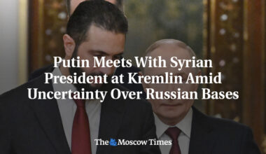 Putin Meets With Syrian President at Kremlin Amid Uncertainty Over Russian Bases