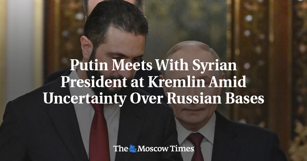 Putin Meets With Syrian President at Kremlin Amid Uncertainty Over Russian Bases