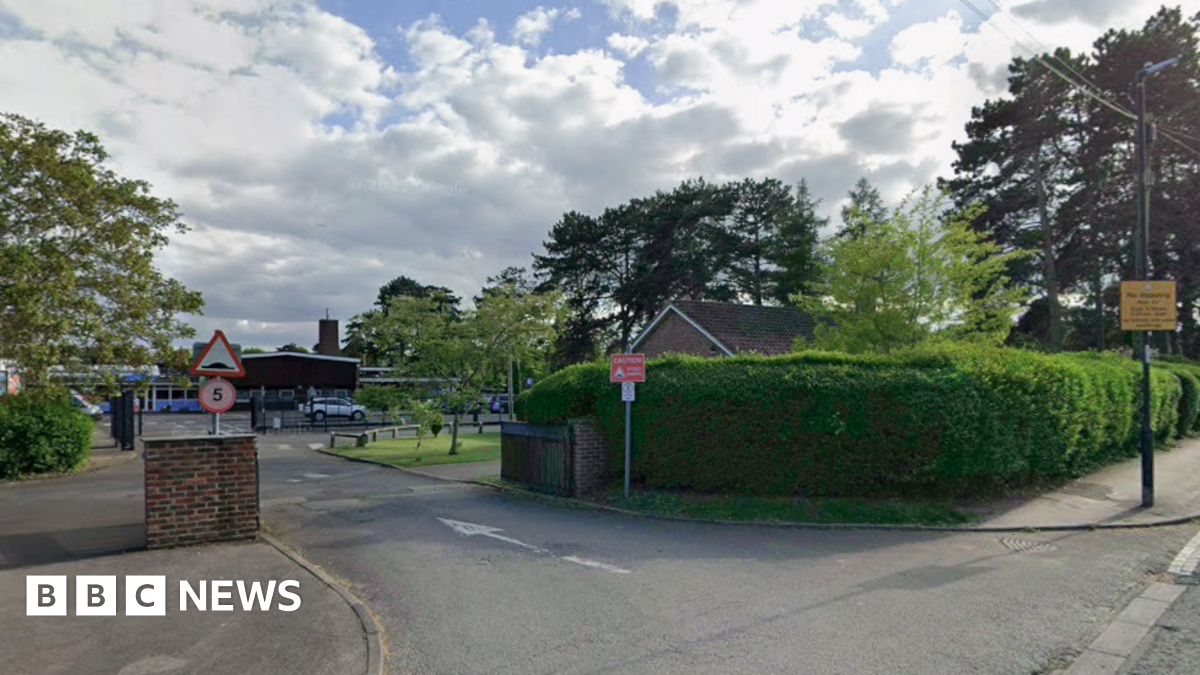 A general view of Newlands Girls' School from its entrance from a road in Maidenhead.