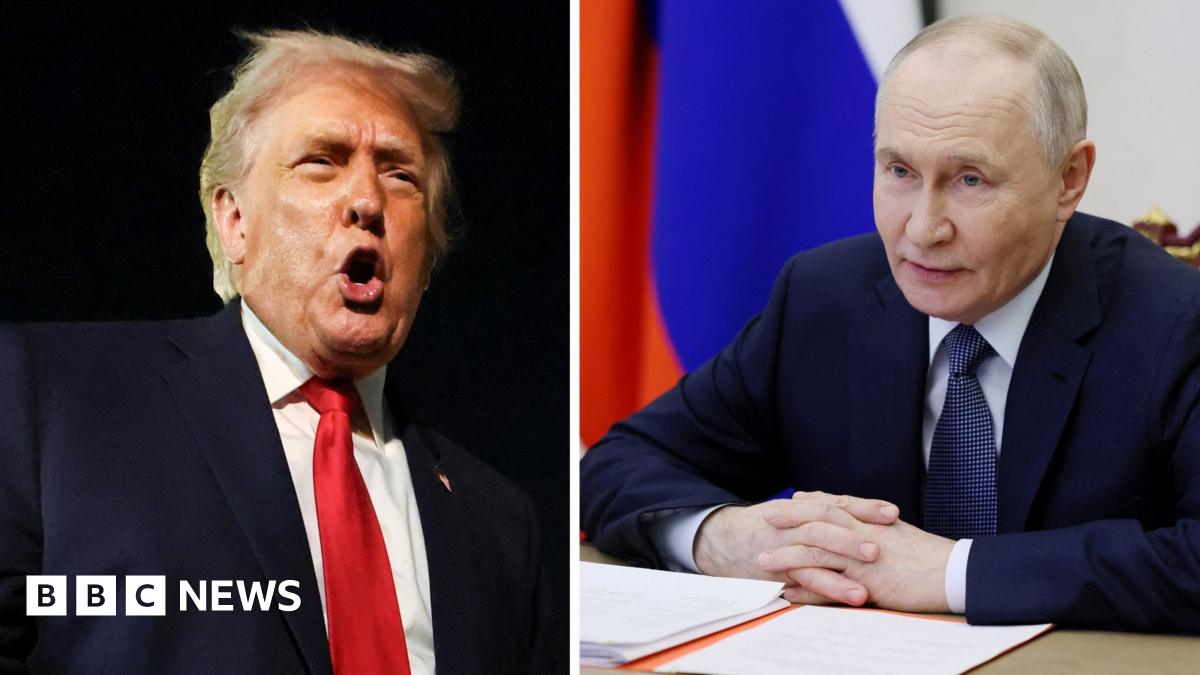 Composite image of Trump and Putin