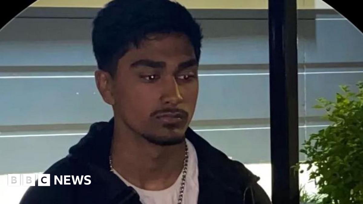 Young man, with dark hair and trimmed moustache poses looking away from camera. He wears a white t-shirt, chain necklace and dark hoodie. He stands in front of a window and a small green plant is positioned to the right of him.