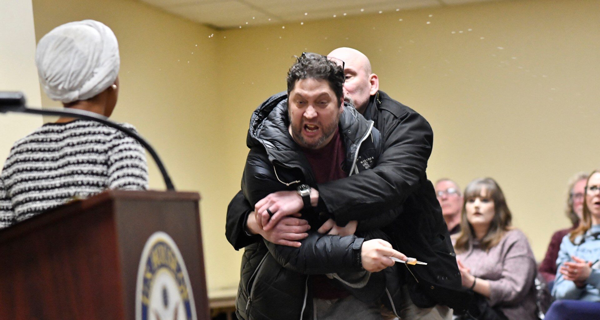 Minnesota Representative Ilhan Omar attacked during town hall meeting | Politics News