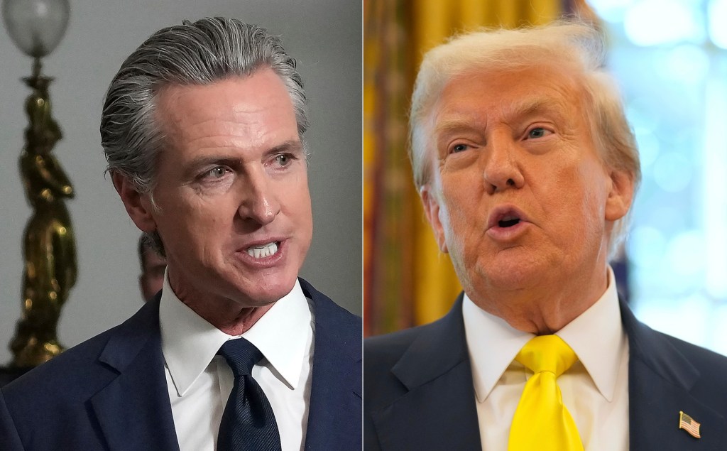 Gavin Newsom urges 'pathetic' world leaders to stand up to 'T-Rex' Trump