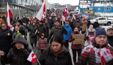 Thousands protest U.S. threat to Greenland as Trump slaps new tariff on eight European countries