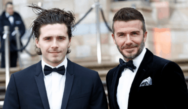 Brooklyn Beckham and David Beckham